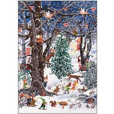 Advent Calendars Caltime Magical forest glitter varnish advent calendar 245 x 350mm