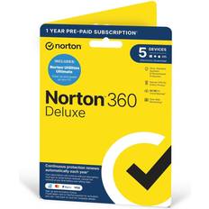 Norton 360 deluxe av utilities ultimate 2024 5 device 1 year email delivery