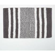 Non-Slip Bath Mats Homescapes Chenille Stripe Bath Mat 50 x 80 cm