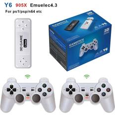 Prisma Y6 2.4G Wireless Game TV Stick Retro PS1 Family 4K HD Portable Video Game Console Support Multiplayer 10000 Games for GBA