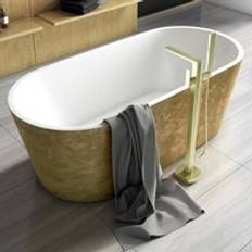 Bathtubs GravaHaus Luxury 1695x795 Gold Freestanding Bathtub Set