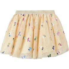 Polyester Skjørt Name It Glitter Tulle Skirt - Buttercream (13224448-1161082)