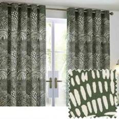 Curtains & Accessories Hoem Nola Abstract Eyelet Curtains 168 x 137 cm
