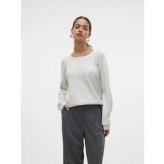 Silver - Stickade tröjor Vero Moda Vmdoffyshine Pullover - Weiß