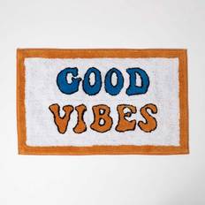 Orange Non-Slip Bath Mats Homescapes Orange Good Vibes Bath Mat 50 x 80 cm