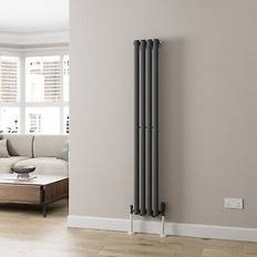 Duratherm Anthracite Oval Column Designer Radiator 1600 x 240 mm