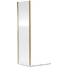 Shower Door Balterley 6mm Toughened Safety Shower Side Panel 900mm - Brushed Brass
