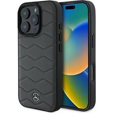 Mercedes MB Waves Leather Apple iPhone 16 Pro Max Case