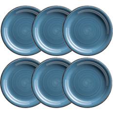Teller-Sets MÄSER Dessertteller-Set Steingut Lumaca 19.5 cm - Blau Teller-Set