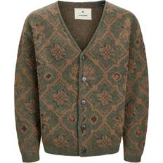 Hombre - Verde Cárdigans Jack & Jones All Over Print Knitted Cardigan