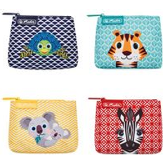 Herlitz Cute Animals Tegnebog Polyester Billede Lynlås - 115 mm