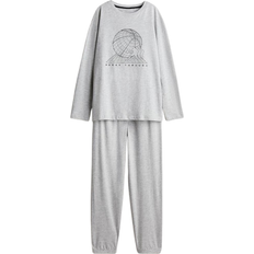 H&M Pyjama aus Baumwolljersey - Hellgraumeliert/Break Through (1239762001)