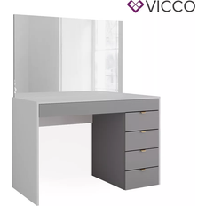 Vicco Elise Modern White Grey Dressing Table 55x115cm