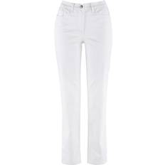 Bonprix Cropped Cotton Trousers - White