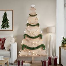 Naturfarvet Juletræer vidaXL Wooden 180 cm - Solid Wood Pine Christmas Tree 180cm