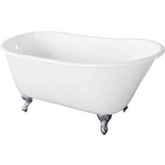 Claw Foot Bathtub Freestanding Bathtubs Furnorama Claw Foot Bathtub 57 in. Aqua Eden Cast Iron Slipper Tub