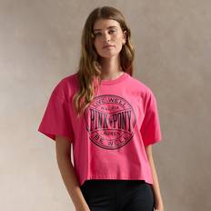 Pink Pony Cotton Jersey Cropped Tee - Blaze Fuchsia