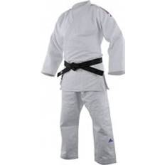 Red Martial Arts Uniforms Judogi mit blau-weiß-rotem Streifen adidas Champion III Blanc