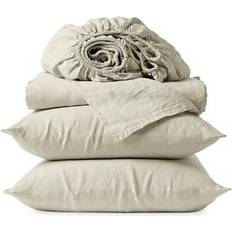 Draps plats - Lin Coyuchi Organic Relaxed Linen Set Cal King Bed Sheet