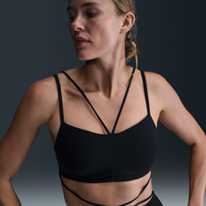 Nike Nylon Bras Nike Zenvy Strappy Wrap Women's Light-Support Padded Sports Bra - Black
