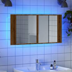 vidaXL LED Mirror Cabinet 90 x 12 x 45 cm