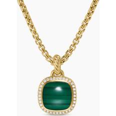 Jewelry David Yurman Women's Albion Pendant in 18K Yellow Gold Malachite