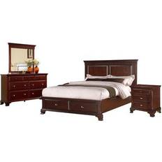 Queen Bed Packages Picket House Furnishings Brinley Cherry Queen Bedroom Set CN350QB4PC