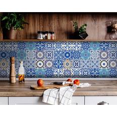 Articulos Para El Hogar Blue & Aqua Pop Mosaic Peel & Stick Tiles 7 x 7 in.