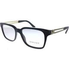 Versace Unisex Glasses Versace Square Plastic In Black Black