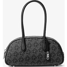 Handväskor på rea Michael Kors MK Lulu Small Empire Signature Logo Satchel Black Michael Kors