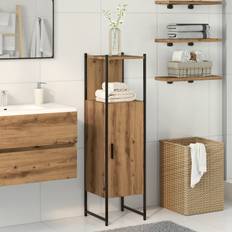 Legno Armadietti dei medicinali vidaXL Mobile da Bagno Rovere 33 x 33 x 120,5 cm