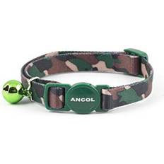 Pets Ancol Camouflage Cat Collar with Safety Buckle - Green