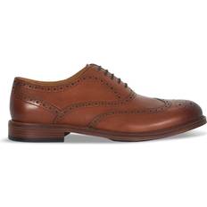 Synthetic Oxford Dune London Wide Fit Leather Brogues - Tan