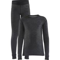 Base Layer Craft Children's set Core Wool Merino Noir