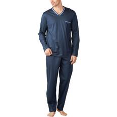 Blue - Man Pyjamas Mey Nightwear Long - Dark Dark Blue