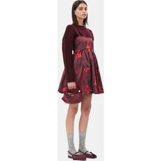 Ganni Bou Bag Mini Soir Satin Dam - Dark Burgundy