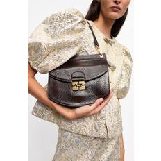 Ganni Väskor Ganni Burgundy Snake Small Apo-G Bag - Dark Burgundy