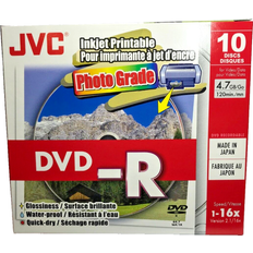 Optical Storage JVC 10 taiyo yuden cmc gloss waterproof printable blank dvd-r 16x 120min discs