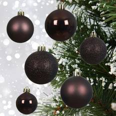 Bruin Kerstboomversieringen Decoris Kerstballen Set of 30 4-5-6 cm