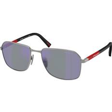 Prada Blå - Herr Solglasögon Prada Prada Linea Rossa Herren PS A51S 5AV10J - Metall Grau/Blau