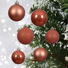 Orange Christmas Decorations Decoris 30 Orange Baubles Decorations Christmas Tree Ornament