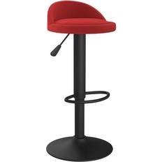 Fluweel Stoelen vidaXL Barkruk Fluweel Wijnrood Rood