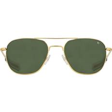 American Optical AO Original Pilot Sunglasses - Gold/Calobar Green