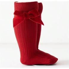 Shein Baby Girls Big Bow Knee High Socks - Red