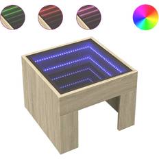 vidaXL with Infinity LED 40 x 40 x 30 cm Coffee Table