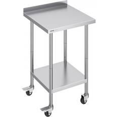 VEVOR Rustfrit Stål Arbejdsbord 24 x 24 Med Hjul