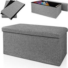 Hampton & Stewart Folding Ottoman Storage Box Foot Stool
