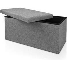 Hampton & Stewart Folding Ottoman Storage Box Foot Stool