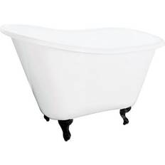 Claw Foot Bathtub Freestanding Bathtubs Furnorama Claw Foot Bathtub 51 in. Aqua Eden Cast Iron Slipper Tub