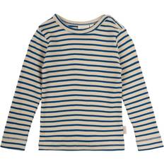 Stribede Bluser & Tunikaer Børnetøj Petit Piao Bluse - Deep Cobalt/Dark Off White